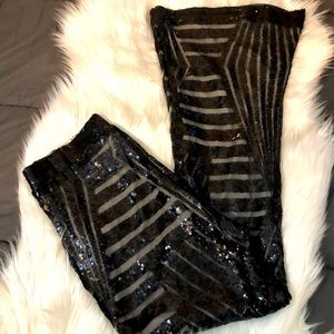 Sequin Flare Pants